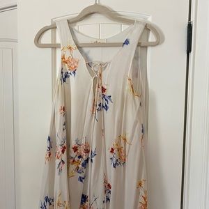 Whitish cream print dress